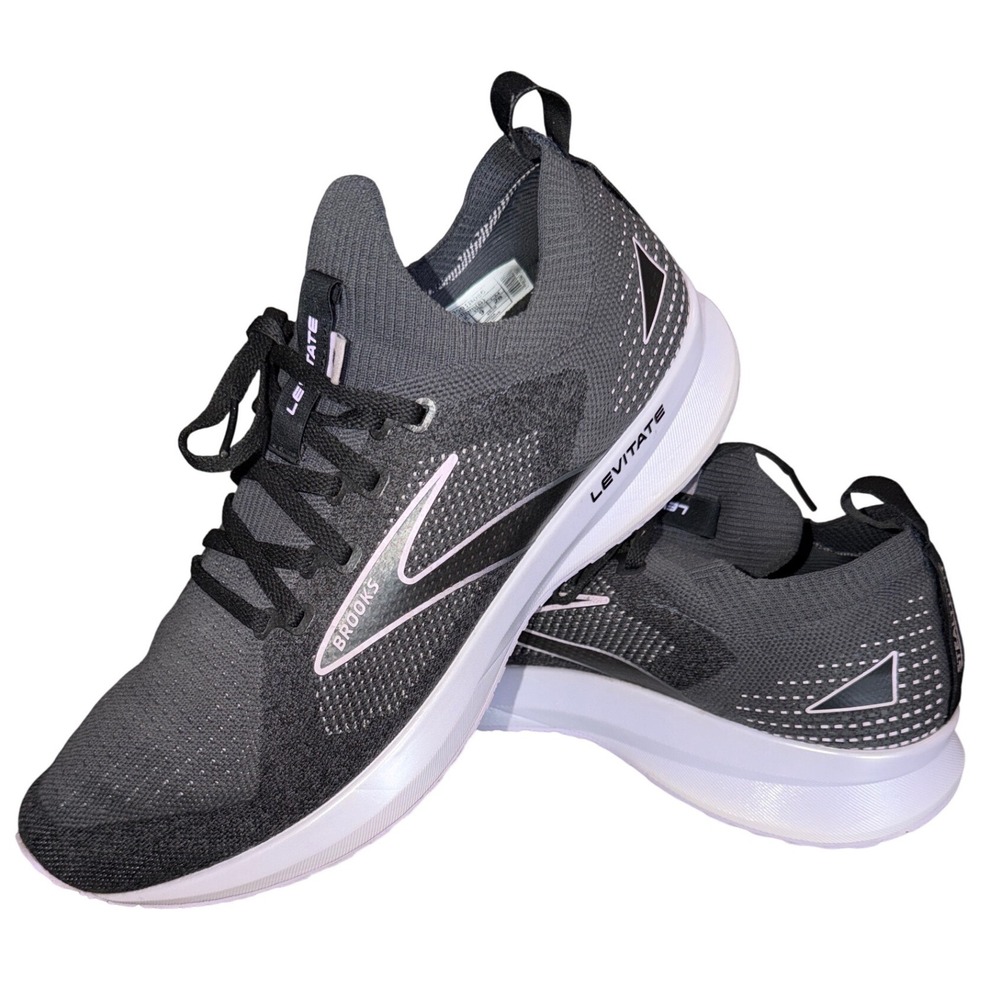 Brooks Levitate StealthFit 5 Womens Grey Lavender Running Shoes 1203591B056 11